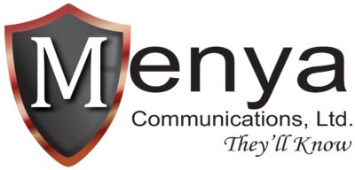 Menya Communications shield logo